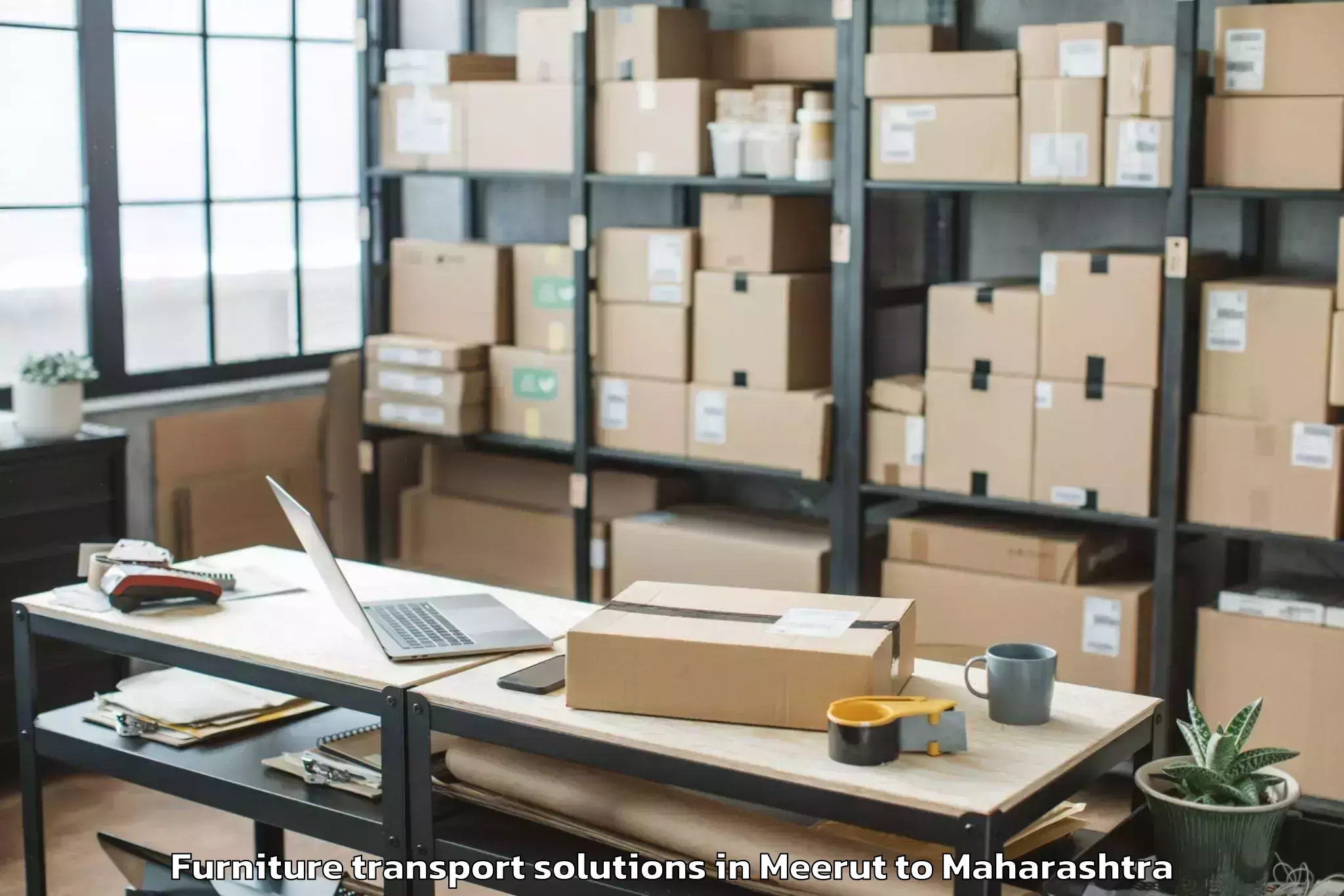 Expert Meerut to Shirur Kasar Furniture Transport Solutions